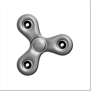 Fidget Spinner - Metallic 3D Posters and Art